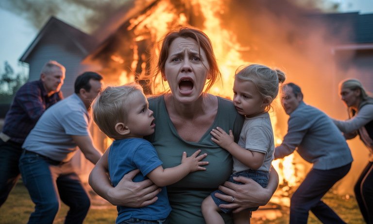 découvrez l'histoire bouleversante d'une mère sauvée in extremis d'un incendie grâce au courage de voisins ayant déjà mis ses deux enfants en sécurité. un récit émouvant sur la solidarité et l'héroïsme du quotidien.