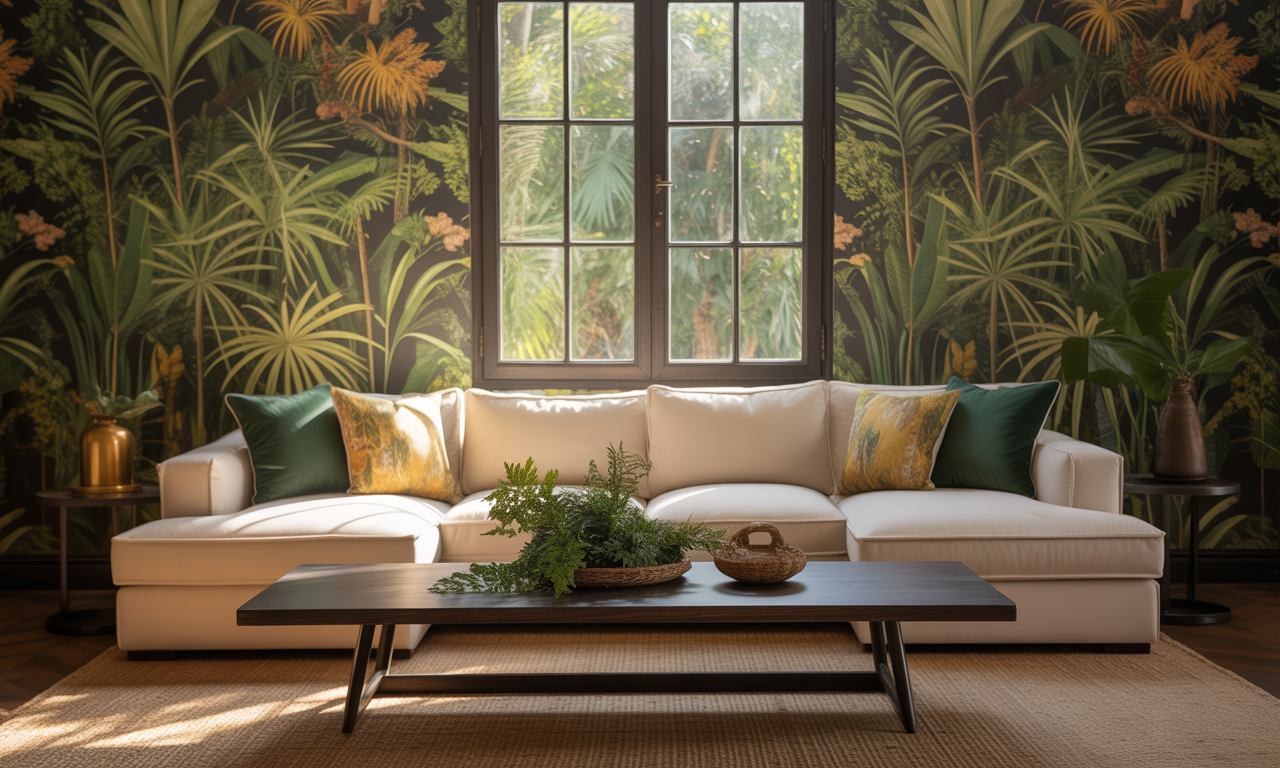 apportez une ambiance tropicale apaisante à votre intérieur grâce au papier peint jungle. transformez vos murs en un véritable havre de paix exotique et nature.